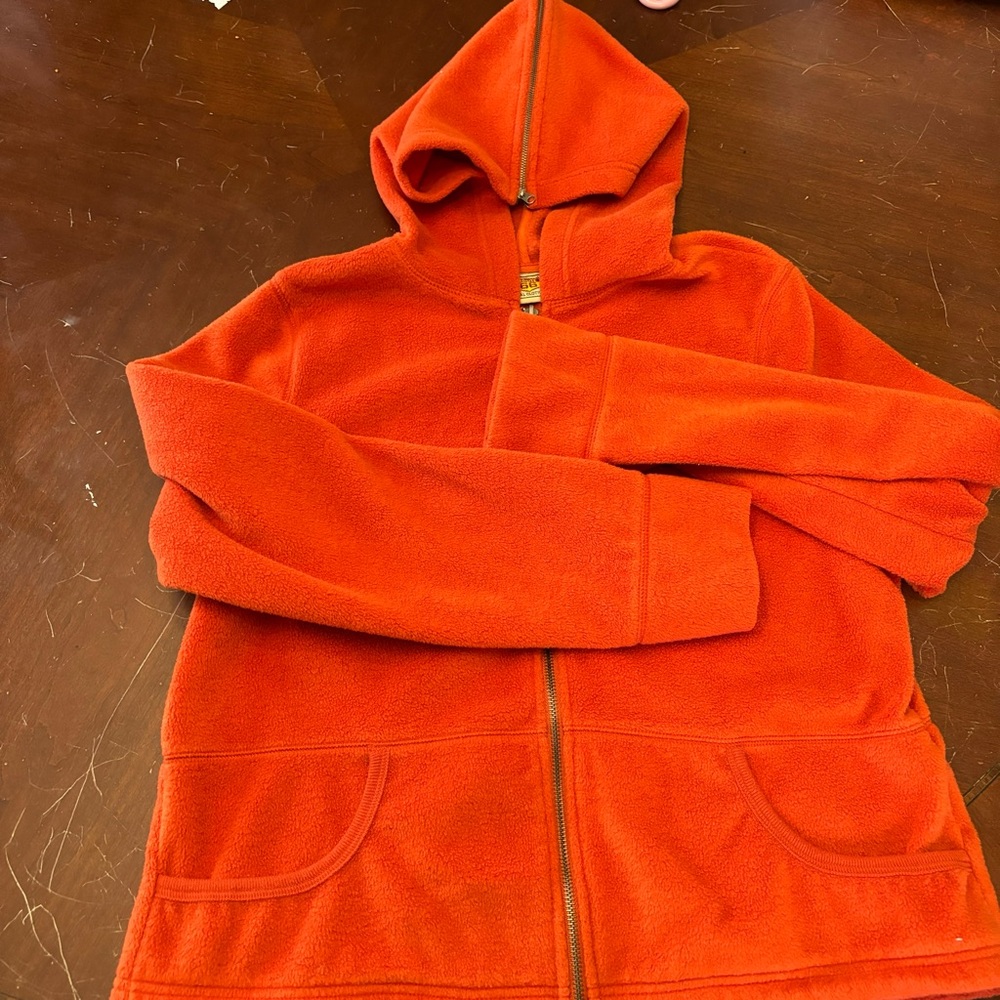Route 66 Orange fleece zip up hoodie size large